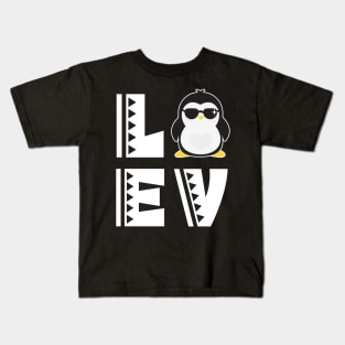 Cute love penguin t shirt funny penguin lover gifts for kids Kids T-Shirt